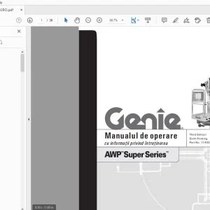 Genie AWP Super Series cu informaţii privind întreţinerea Manualul de operare 114002RO - PDF