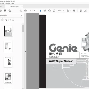 Genie AWP SuperSeries 操作手冊 114002CT - PDF DOWNLOAD