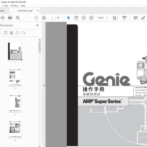 Genie AWP SuperSeries 操作手冊 145356CT - PDF DOWNLOAD