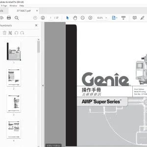 Genie AWP SuperSeries 操作手冊 37168CT - PDF DOWNLOAD