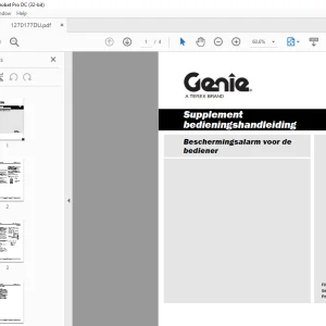 Genie Beschermingsalarm voor de bediener Supplement bedieningshandleiding 1270177DU