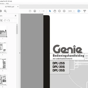Genie DPL-25S DPL-30S DPL-35S Bedieningshandleiding 82799DU - PDF DOWNLOAD