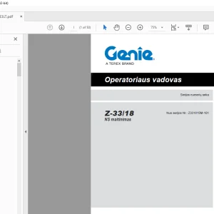 Genie Darbinė platforma 3P700-REM 4400 2P300 F Naudotojo vadovas 57.0303.5298 PDF