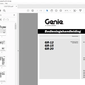 Genie GR-12 GR-15 GR-20 Bedieningshandleiding 133572DU - PDF DOWNLOAD