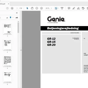 Genie GR-12 GR-15 GR-20 Betjeningsvejledning 133572DA - PDF DOWNLOAD