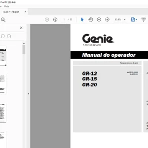 Genie GR-12 GR-15 GR-20 Manual do operador 133571PB - PDF DOWNLOAD