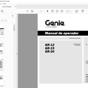 Genie GR-12 GR-15 GR-20 Manual do operador 133572PB - PDF DOWNLOAD