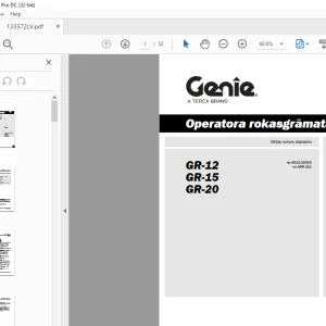 Genie GR-12 GR-15 GR-20 Operatora rokasgrāmata 133572LV - PDF DOWNLOAD