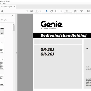 Genie GR-20J GR-26J Bedieningshandleiding T110457DU - PDF DOWNLOAD