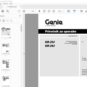 Genie GR-20J GR-26J Priročnik za uporabo 216596SL - PDF DOWNLOAD