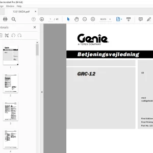 Genie GRC-12 Betjeningsvejledning 133136DA - PDF DOWNLOAD 