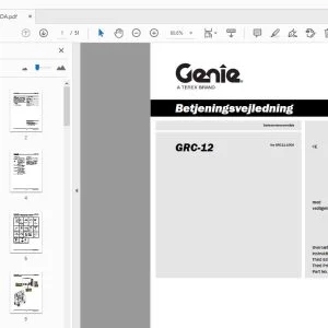 Genie GRC-12 Betjeningsvejledning 133574DA - PDF DOWNLOAD