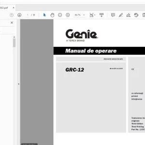 Genie GRC-12 Manual de operare 133574RO - PDF DOWNLOAD