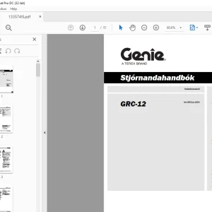 Genie GRC-12 Stjórnandahandbók 133574IS  - PDF DOWNLOAD
