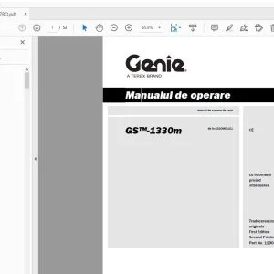 Genie GS-1330m Manualul de operare 1290847RO - PDF DOWNLOAD