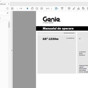 Genie GS-1330m Manualul de operare 1301859RO - PDF DOWNLOAD