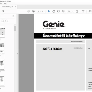 Genie GS-1330m Üzemeltetői kézikönyv 1301859HUGT - PDF DOWNLOAD