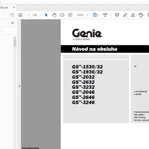 Genie GS-1530/32 GS-1930/32 GS-2032 GS-2632 GS-3232 GS-2046 GS-2646 GS-3246 Návod na obsluhu 114313SK - PDF