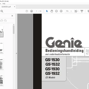 Genie GS-1530 GS-1532 GS-1930 GS-1932 Bedieningshandleiding 82660DU PDF