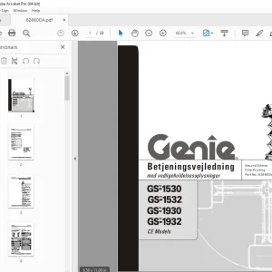 Genie GS-1530 GS-1532 GS-1930 GS-1932 Betjeningsvejledning 82660DA PDF