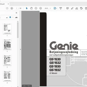 Genie GS-1530 GS-1532 GS-1930 GS-1932 CE Models Betjeningsvejledning 82660DA - PDF DOWNLOAD