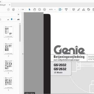 Genie GS-2032 GS-2632 CE Models Betjeningsvejledning 82784DA - PDF DOWNLOAD
