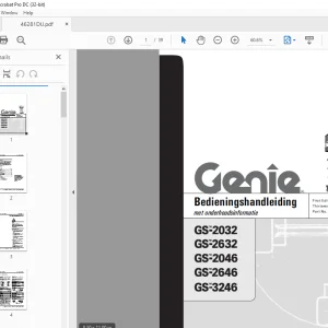 Genie GS-2032 GS-2632 GS-2046 GS-2646 GS-3246 Bedieningshandleiding 46281DU - PDF DOWNLOAD