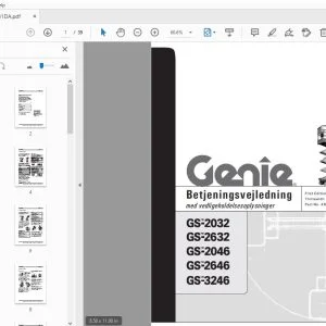 Genie GS-2032 GS-2632 GS-2046 GS-2646 GS-3246 Betjeningsvejledning 46281DA - PDF DOWNLOAD