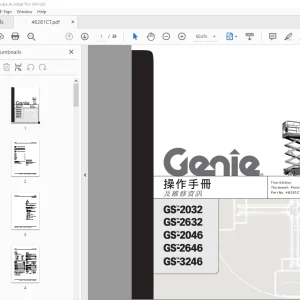 Genie GS-2032 GS-2632 GS-2046 GS-2646 GS-3246 操作手冊 46281CT PDF
