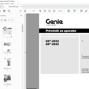 Genie GS-2032 GS-2632 Priročnik za uporabo 1000034SL - PDF DOWNLOAD