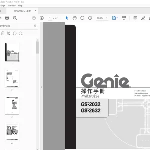 Genie GS-2032 GS-2632 操作手冊 1000033CT - PDF DOWNLOAD