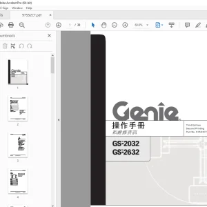 Genie GS-2032 GS-2632 操作手冊 97552CT - PDF DOWNLOAD