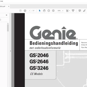 Genie GS-2046 GS-2646 GS-3246 Bedieningshandleiding 82785DU - PDF DOWNLOAD