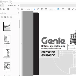Genie GS-2668 DC GS-3268 DC Operatørvejledning 82262DA PDF