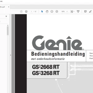 Genie GS-2668 RT GS-3268 Bedieningshandleiding 82233DU  -PDF DOWNLOAD