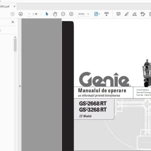 Genie GS-2668 RT GS-3268 RT cu informaþii privind întreþinerea Manualul de operare 1000190RO - PDF DOWNLOAD
