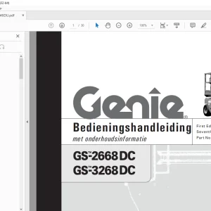Genie GS-2668DC GS-3268DC Bedieningshandleiding 52546DU - PDF