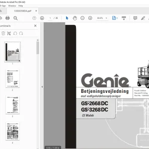 Genie GS-2668DC GS-3268DC Betjeningsvejledning 1000059DA PDF