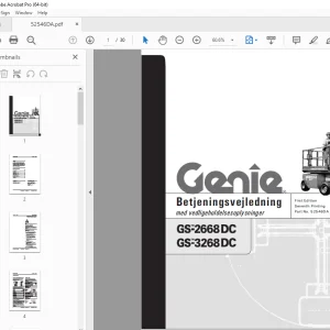 Genie GS-2668DC GS-3268DC Betjeningsvejledning 52546DA PDF  