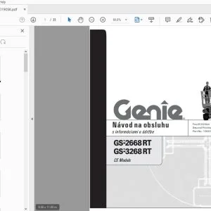 Genie GS-2668RT GS-3268 RT Návod na obsluhu 1000190SK - PDF