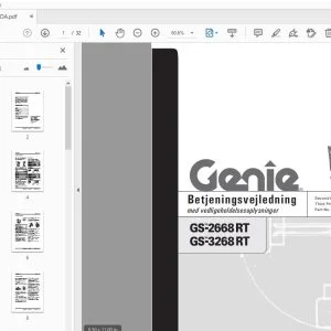 Genie GS-2668RT GS-3268RT Betjeningsvejledning 82233DA - PDF DOWNLOAD