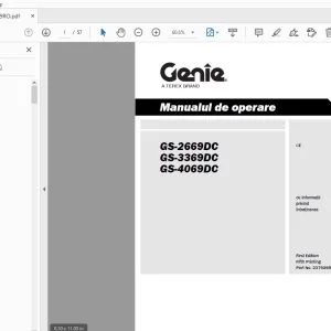 Genie GS-2669DC GS-3369DC GS-4069DC Manualul de operare 237929RO - PDF DOWNLOAD