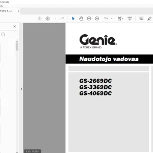Genie GS-2669DC GS-3369DC GS-4069DC Naudotojo vadovas - PDF DOWNLOAD