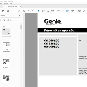 Genie GS-2669DC GS-3369DC GS-4069DC Priročnik za uporabo 1278002SL PDF
