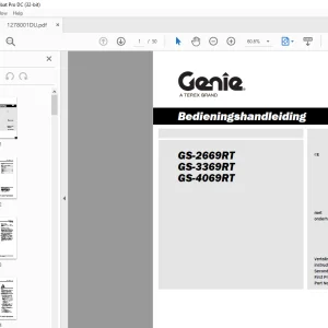 Genie GS-2669RT GS-3369RT GS-4069RT Bedieningshandleiding 1278001GTDU PDF