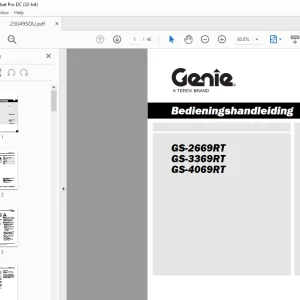 Genie GS-2669RT GS-3369RT GS-4069RT Bedieningshandleiding 230495DU PDF