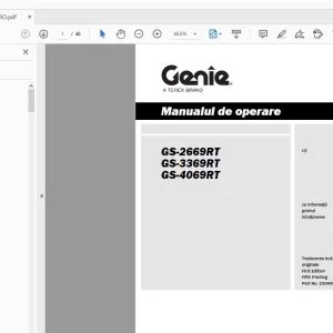Genie GS-2669RT GS-3369RT GS-4069RT Manualul de operare 230495RO
