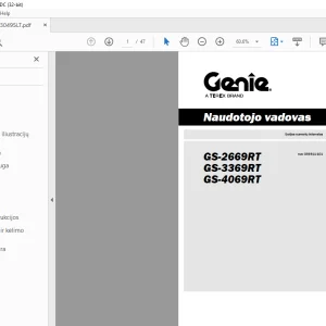 Genie GS-2669RT GS-3369RT GS-4069RT Naudotojo vadovas - PDF DOWNLOAD
