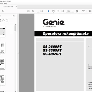Genie GS-2669RT GS-3369RT GS-4069RT Operatora rokasgrāmata 1278001LVGT - PDF DOWNLOAD