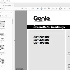 Genie GS-2669RT GS-3369RT GS-4069RT Üzemeltetői kézikönyv 1278001HUGT PDF